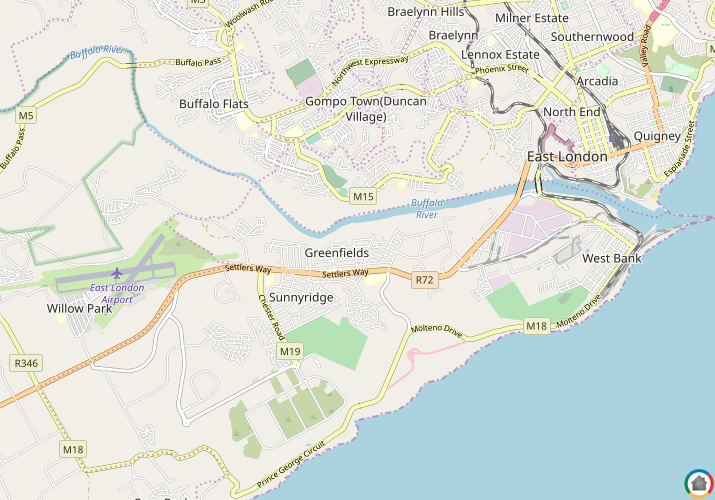 Map location of Greenfields